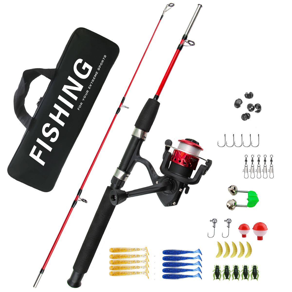 2 Sections Ice Fishing Rod Com - Ice Fishing Reel avis et prix
