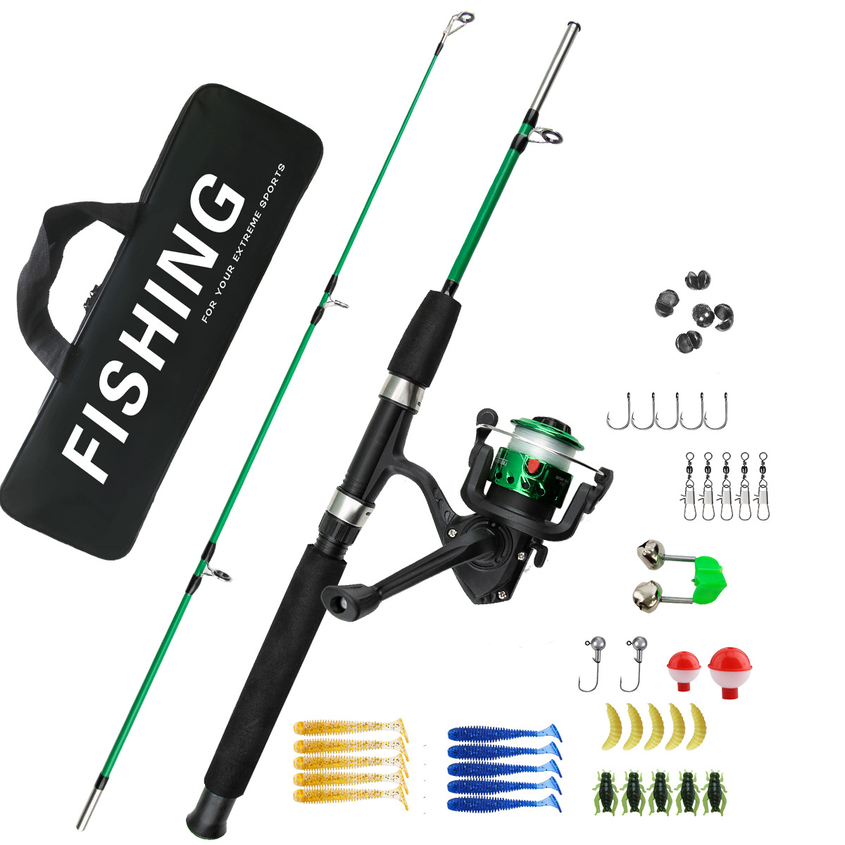 2 Sections Ice Fishing Rod Com - Ice Fishing Reel avis et prix