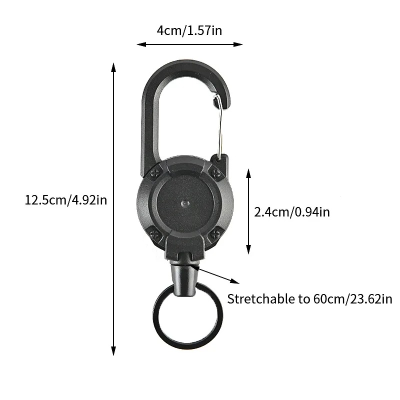 Tactical Retractable Carabiner - Conventional Reel avis et prix