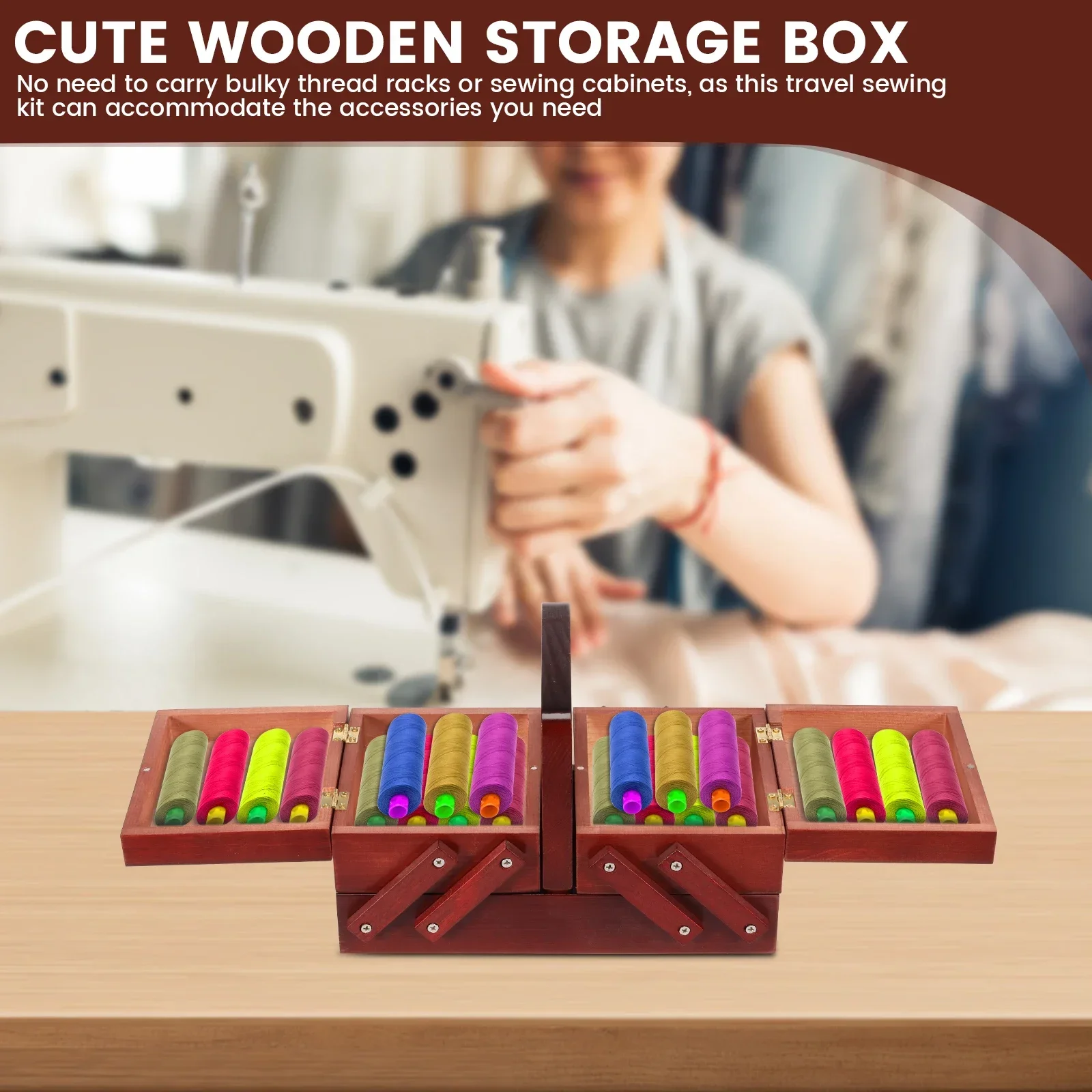 Expandable Sewing Thread Box W - Reel Case avis et prix