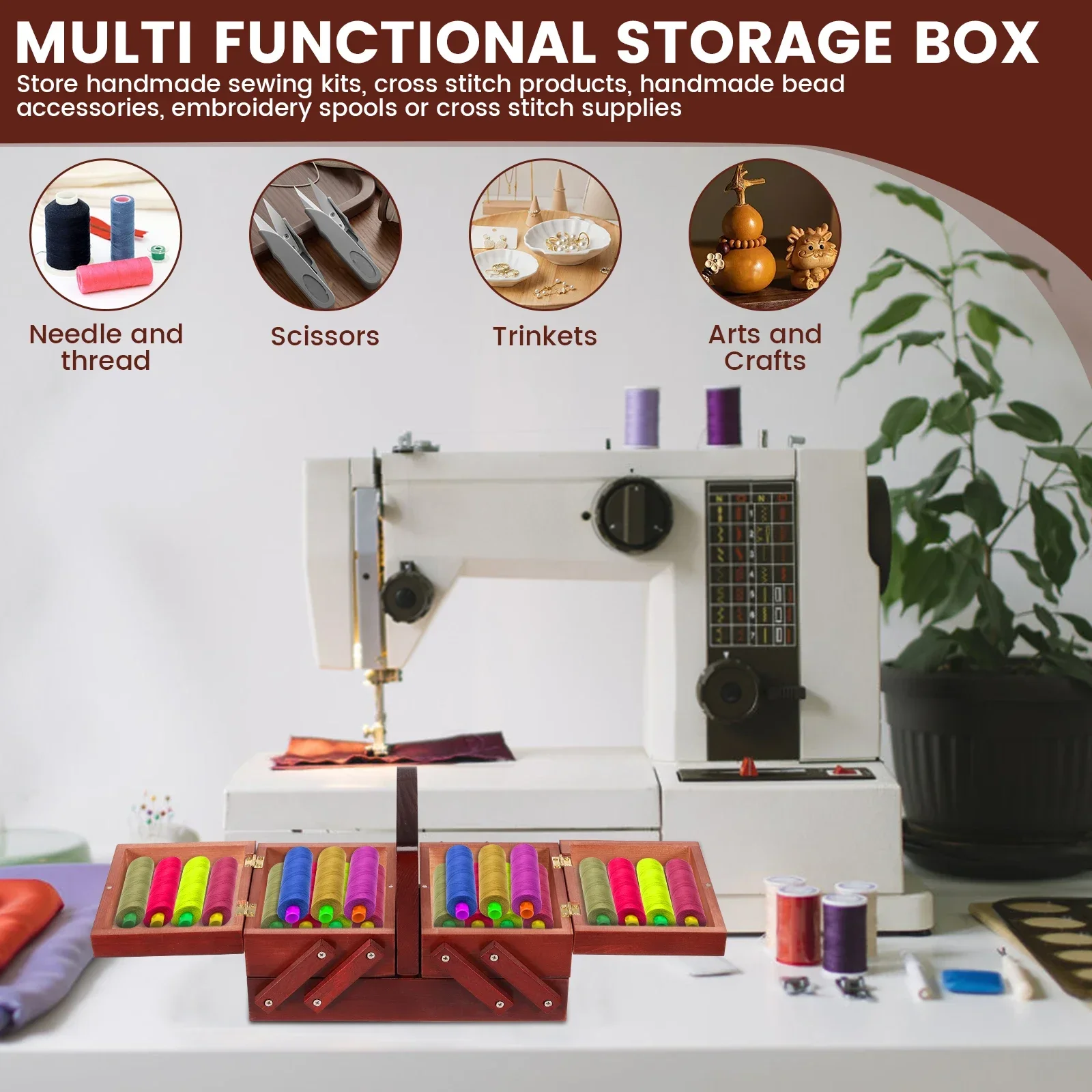 Expandable Sewing Thread Box W - Reel Case avis et prix
