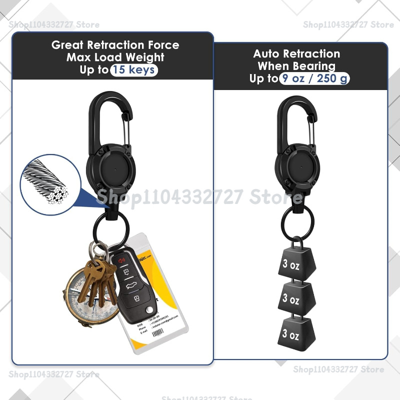 1/2/4pcs Extendable Retractabl - Reel Bag avis et prix