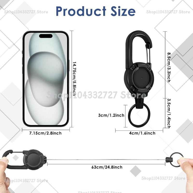 1/2/4pcs Extendable Retractabl - Reel Bag avis et prix